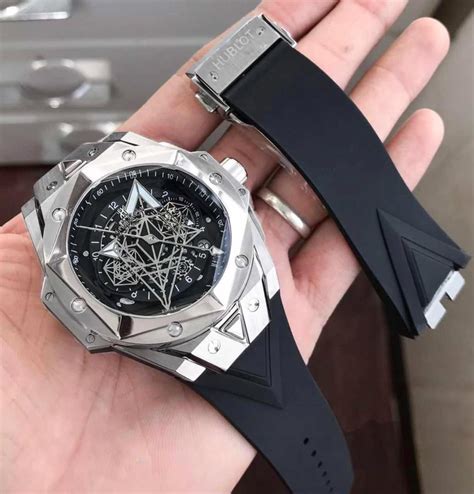 hublot silver black|all black hublot.